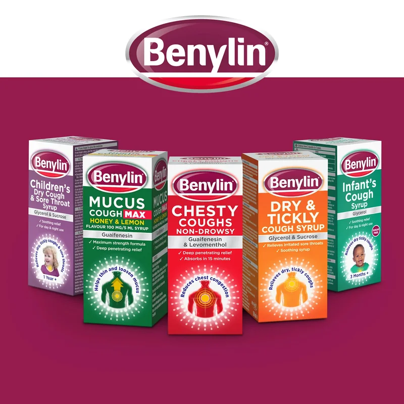 Benylin cough syrup range