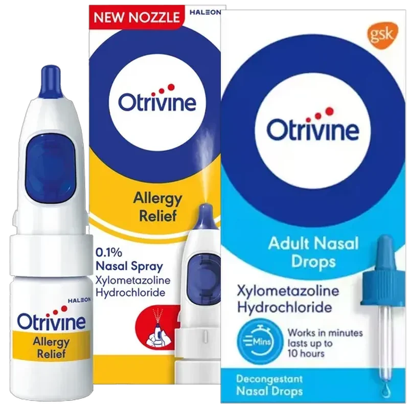 Otrivine allergy relief nasal spray and adult nasal drops